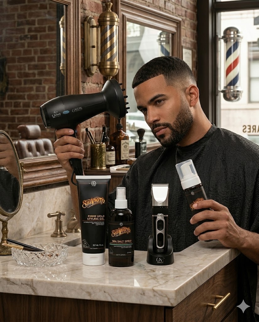 Kit Profesional de Styling y Barbería Suavecito & Gama – Definición, Volumen y Acabado Profesional