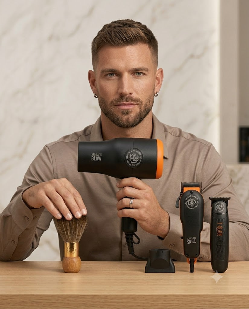 Kit de Barbería GBS Absolute Skill & T-Blade – Máquina de Corte, Trimmer y Accesorios Premium