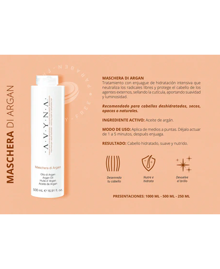 AVYNA MASCHERA ARGAN 500 ML - vista 2