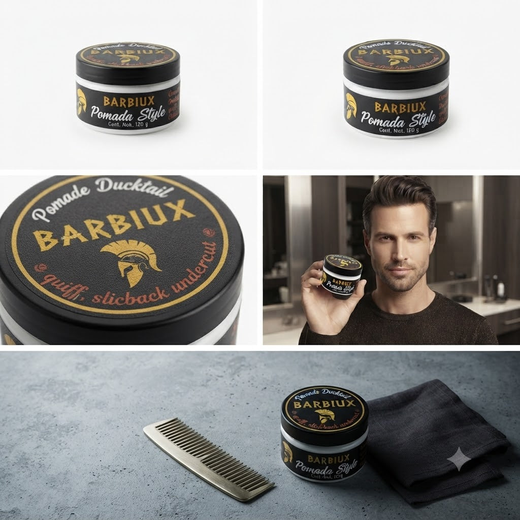 Pomada para Cabello Barbilux Style Fijación Extra Fuerte Acabado Brillante 120 g
