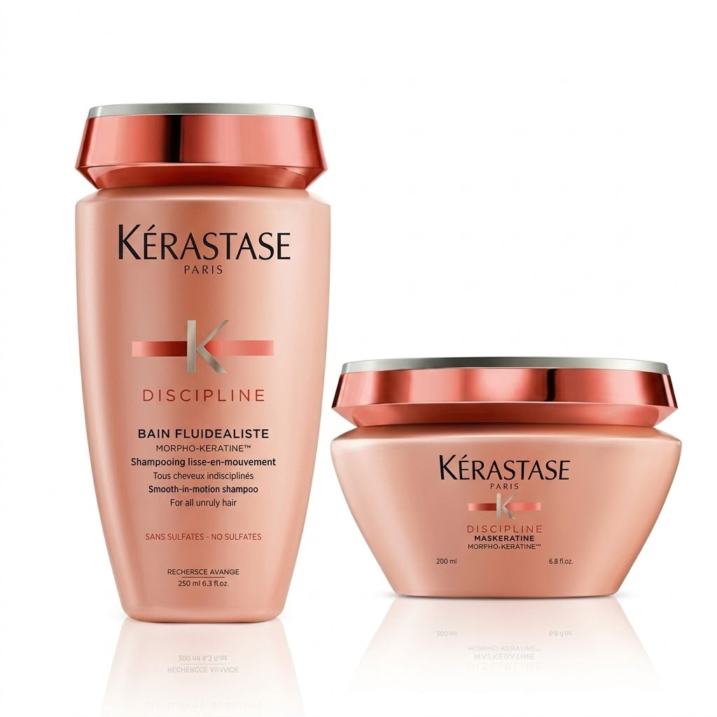 KÉRASTASE DISCIPLINE BAIN FLUIDEALISTE 250 ML + MASKÉRATINE 200 ML