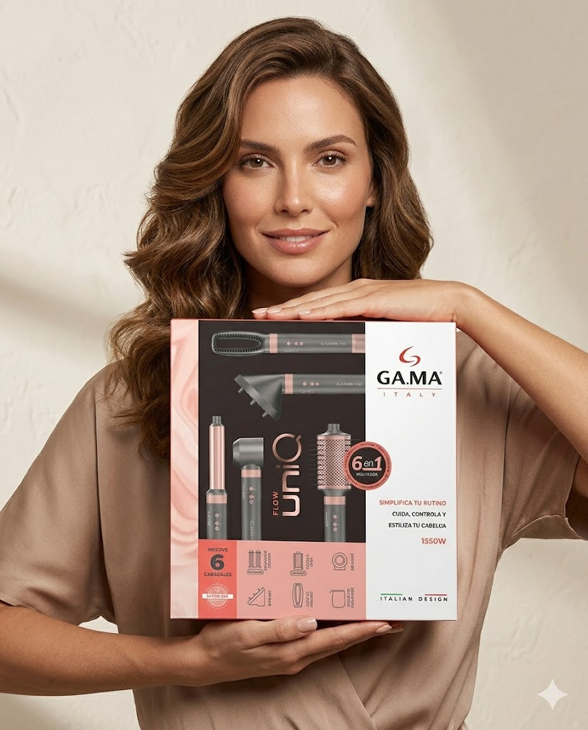 GAMA Italy Uniq Flow 6 en 1 1550W – Cepillo de Aire Multifuncional