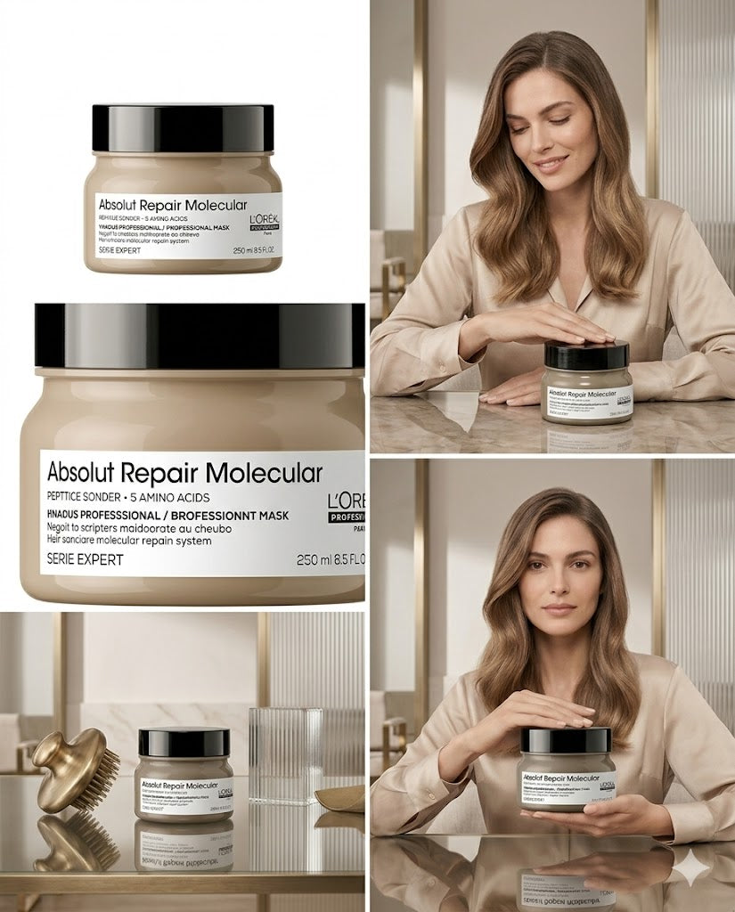 Mascarilla L'Oréal Absolut Repair Molecular – Reconstrucción Interna del Cabello 250 ml