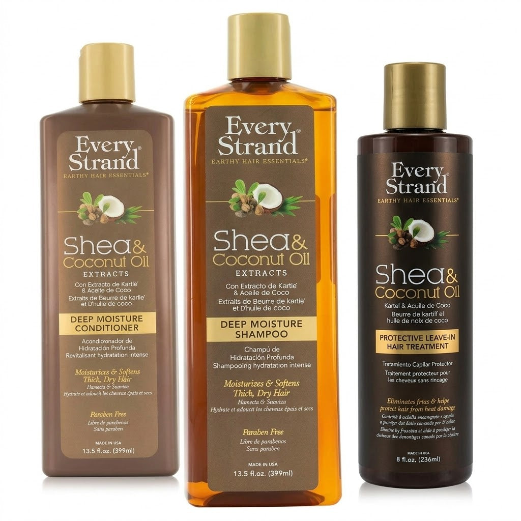 Kit Every Strand Shea & Coconut Oil – Rutina Hidratación Profunda Cabello Seco