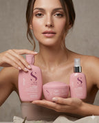 ALFAPARF SEMI DI LINO MOISTURE NUTRITIVE RITUAL HIDRATANTE COMPLETO (SHAMPOO 250 ML + MASCARILLA 200 ML + LEAVE-IN 125 ML)