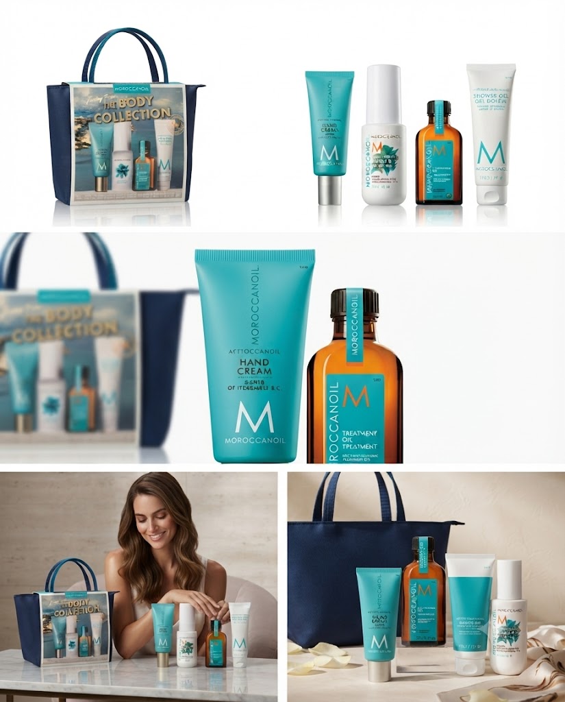 Kit Moroccanoil The Body Collection | Aceite Corporal, Crema de Manos, Gel de Ducha y Tratamiento