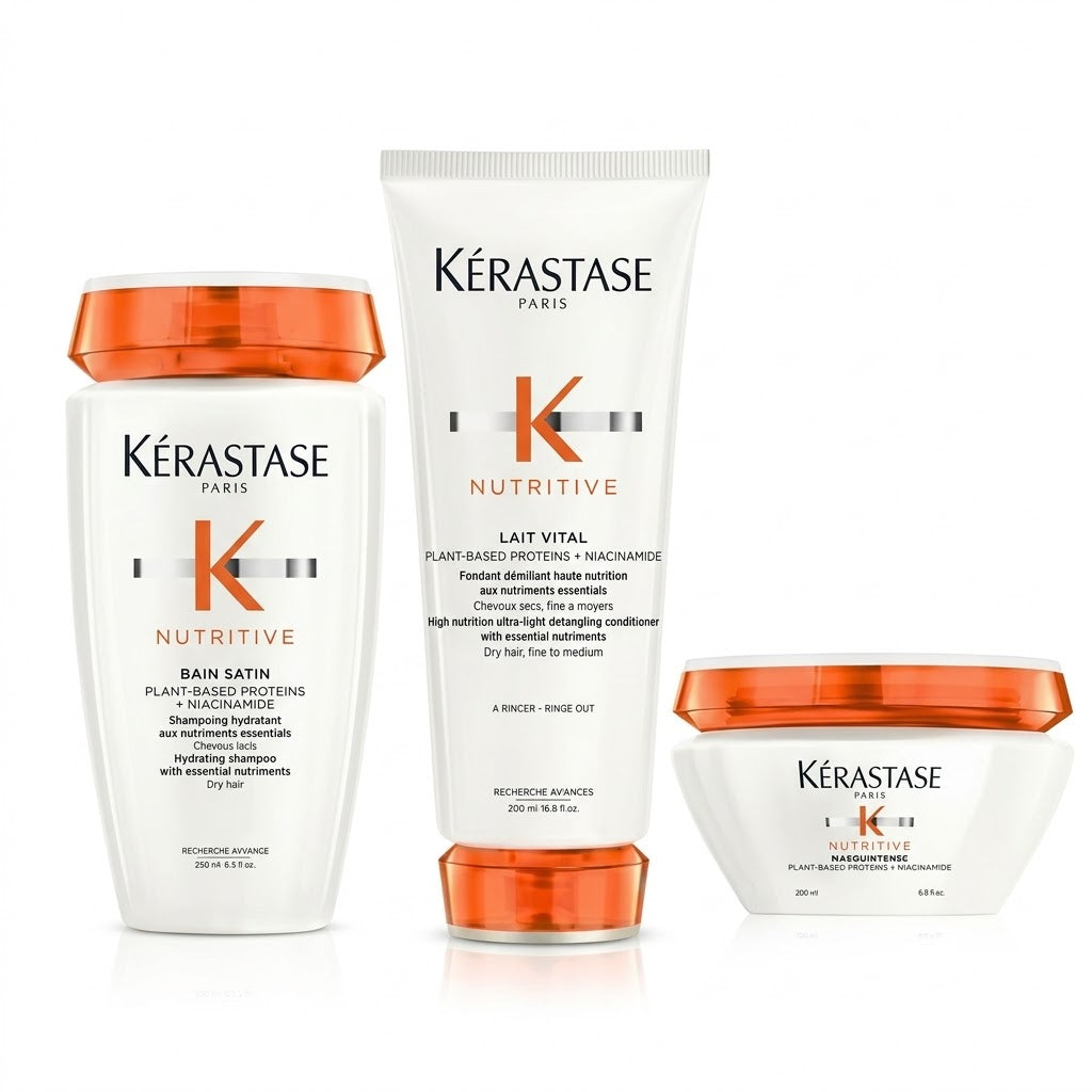 Kit Kérastase Nutritive – Bain Satin 250ml + Lait Vital 200ml + Masquintense 200ml