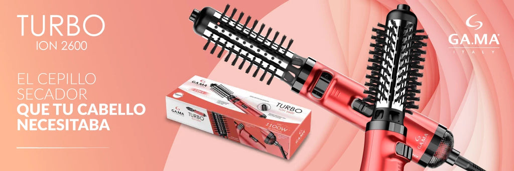 Cepillo Eléctrico GAMA Modelador Rotativo Turbo Ion Profesional
