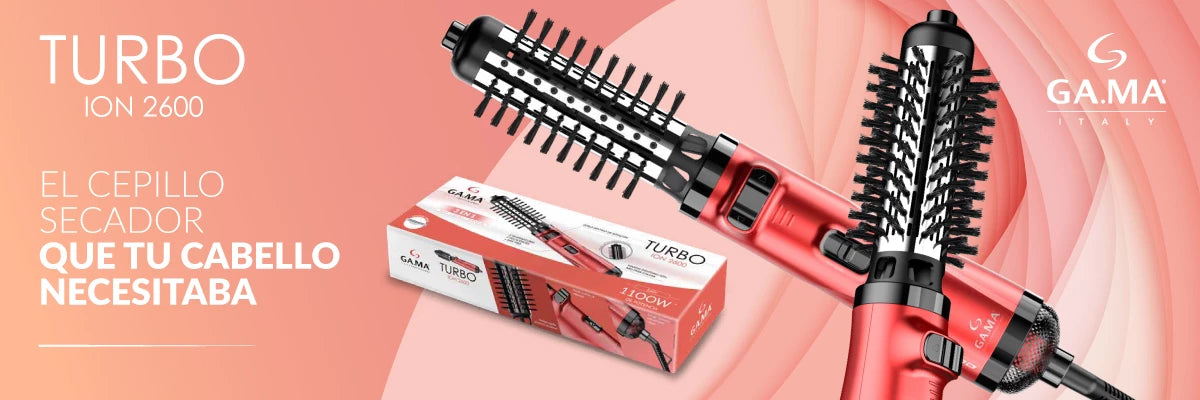 Cepillo Eléctrico GAMA Modelador Rotativo Turbo Ion Profesional