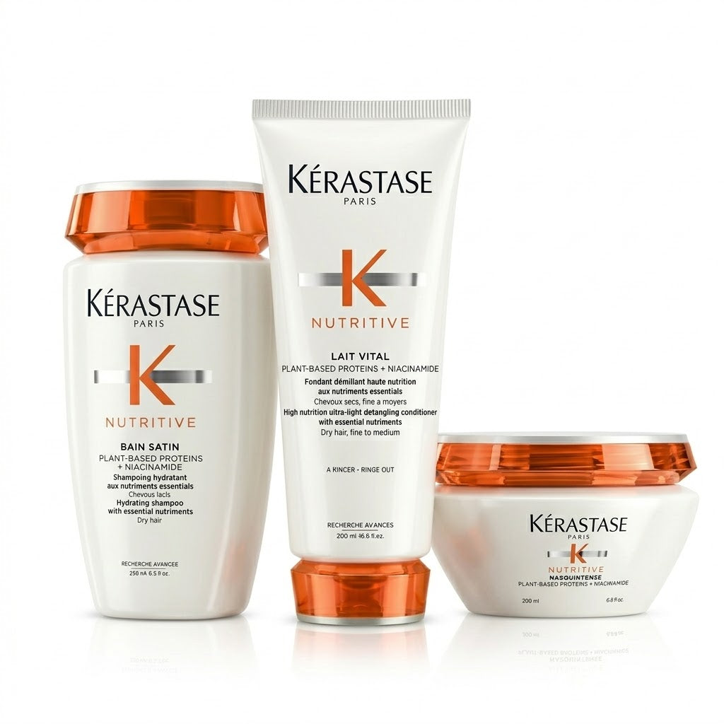 Kit Kérastase Nutritive – Bain Satin 250ml + Lait Vital 200ml + Masquintense 200ml