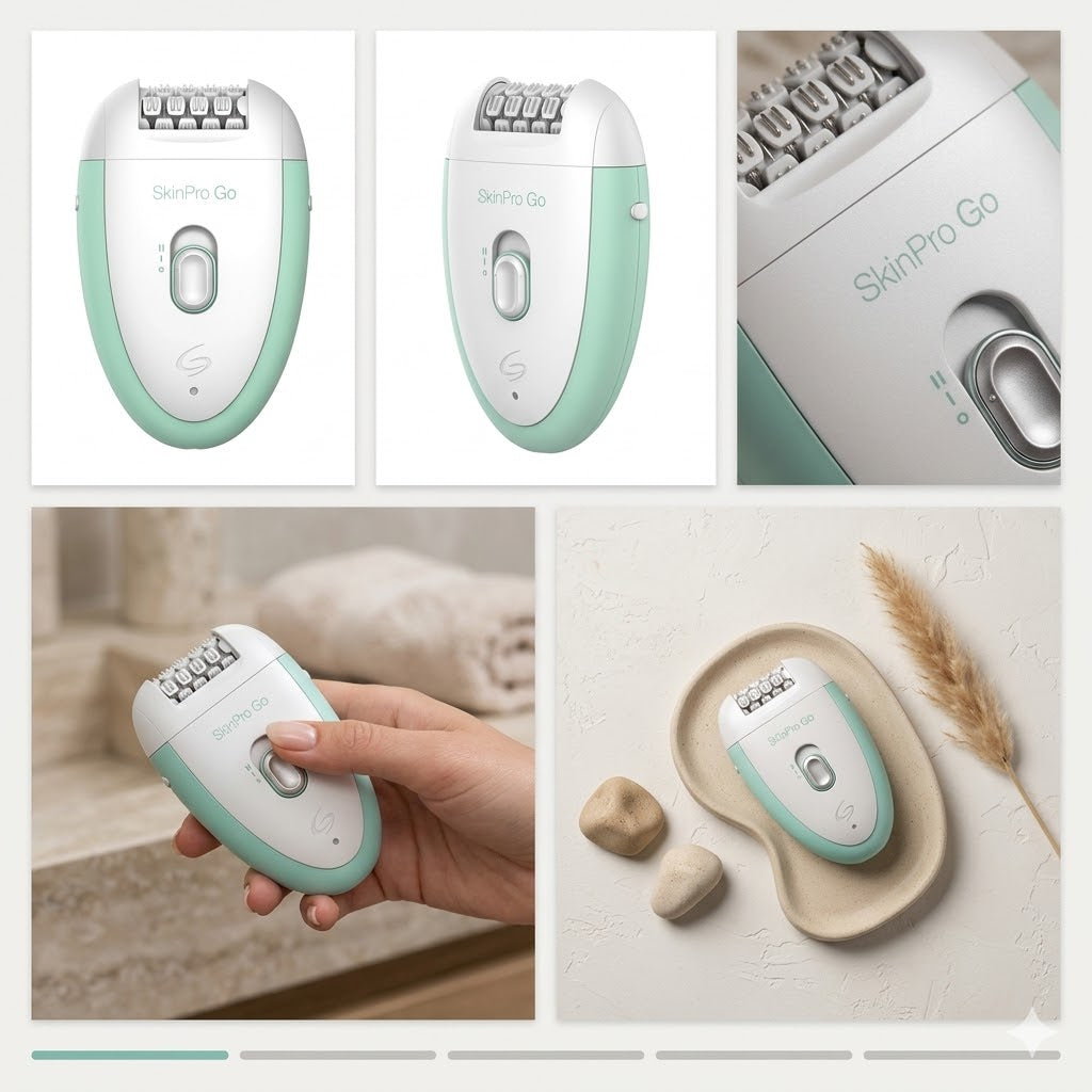 Depiladora GAMA SkinPro Go Plus – Depilación Precisa con Accesorios para Zonas Sensibles
