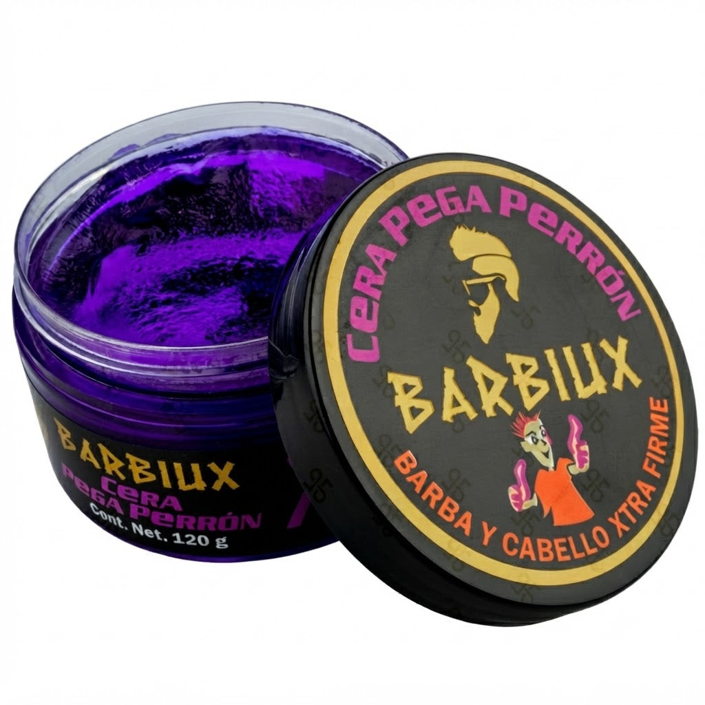 Cera para Cabello y Barba Barbiux Pega Perrón Fijación Extra Fuerte 120 g