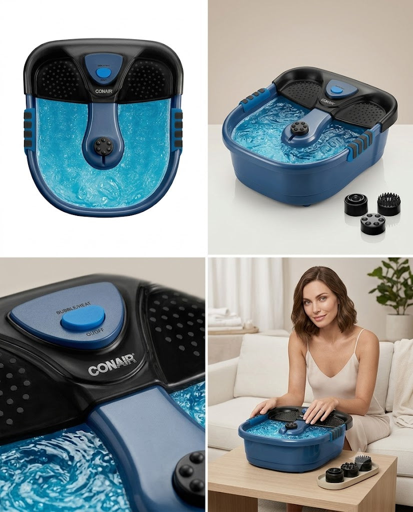Conair Tina Spa para Pies con Hidromasaje, Calor y Accesorios de Pedicure