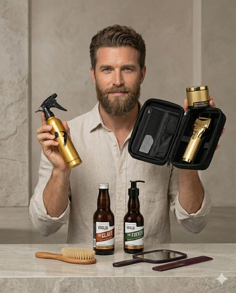 Kit Premium de Barbería BabylissPRO Gold – Trimmer Profesional y Accesorios de Estilizado