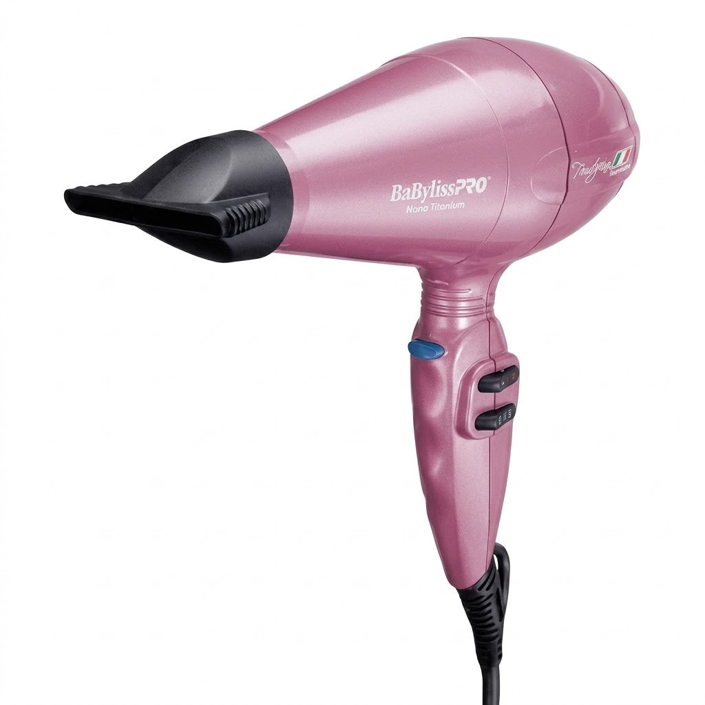 Secadora BaBylissPRO Portofino Pink 2000W Nano Titanium Motor Italiano Profesional