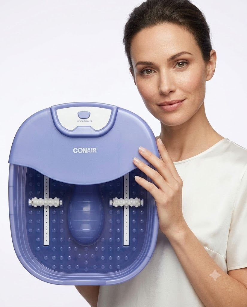 Conair Tina Spa para Pies con Hidromasaje, Calor y Rodillos de Masaje