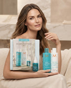 Kit Moroccanoil Frizz Control Shampoo + Acondicionador + Spray + Cosmetiquera Antifrizz