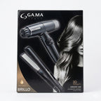 GAMA Italy Kit Brillo 3D Therapy – Secadora Profesional + Plancha Cerámica Ion
