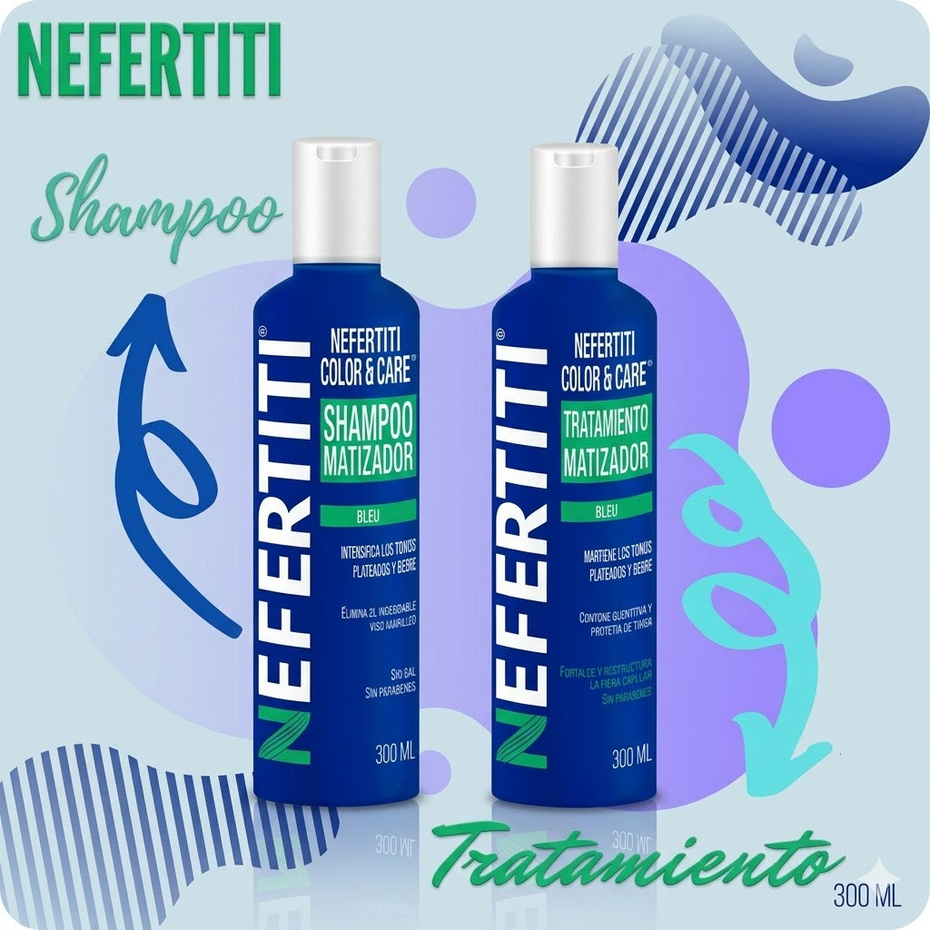 NEFERTITI COLOR CARE SHAMPOO + TRATAMIENTO BLEU 300ML