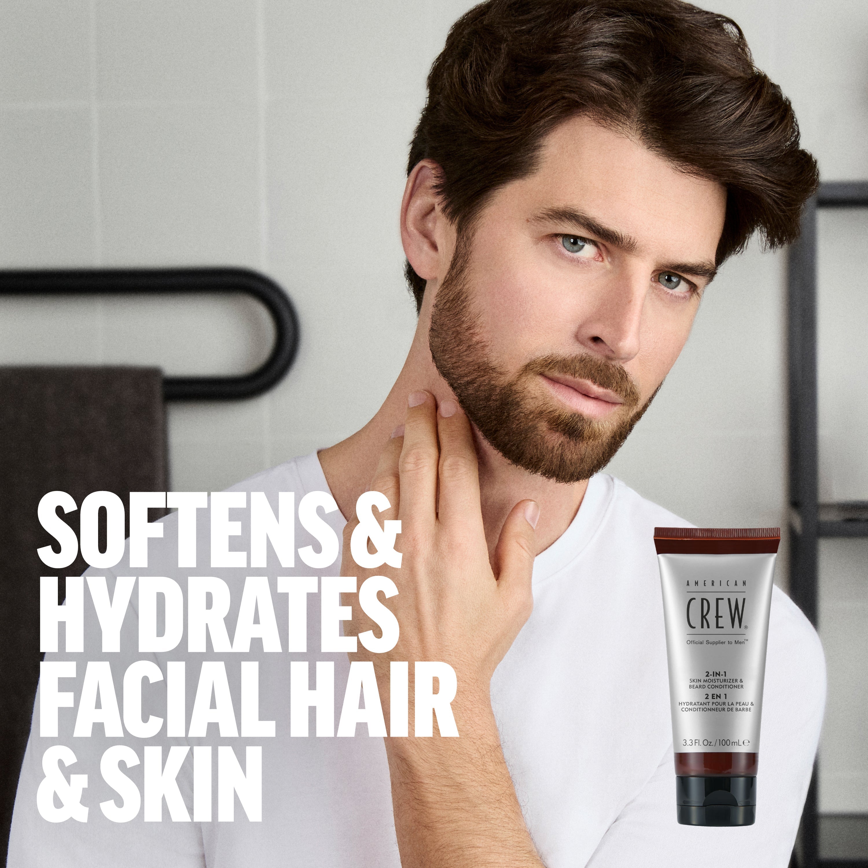 Crema American Crew 2 en 1 Hidratante Piel y Acondicionador Barba 100ml