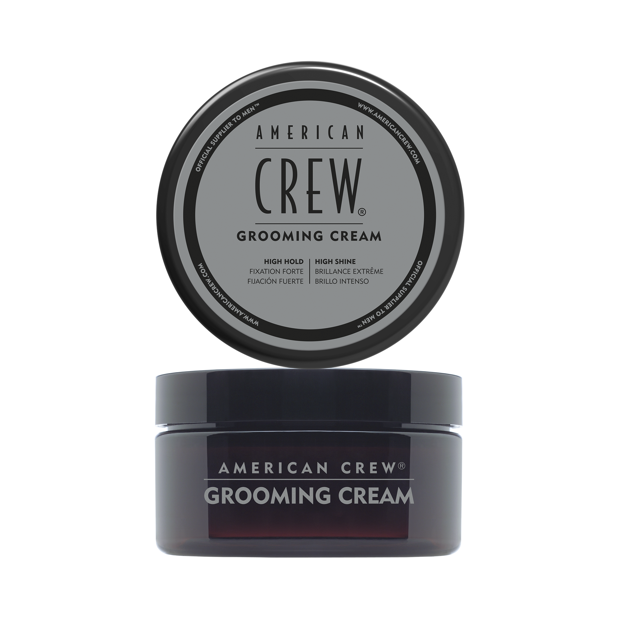 Cera American Crew Grooming Cream 85g Fijación Fuerte Alto Brillo Hombre
