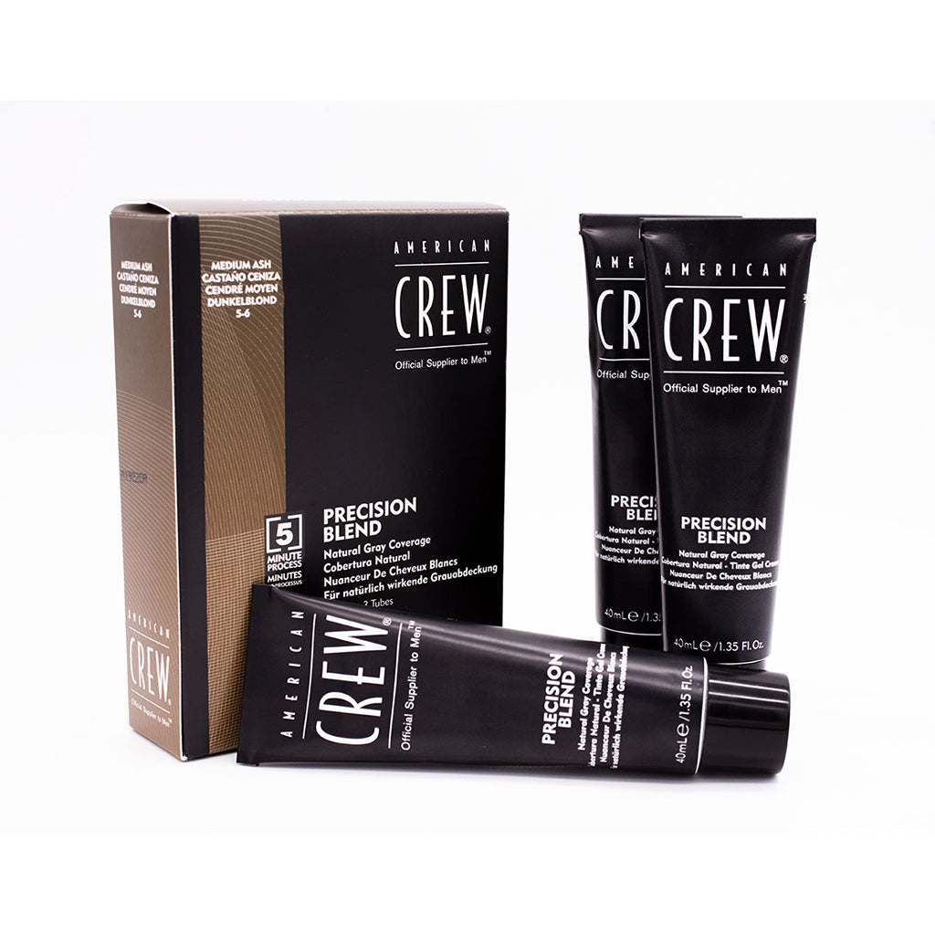 Tinte American Crew Precision Blend Ceniza 3x40ml Coloración Hombre Sin Amoniaco