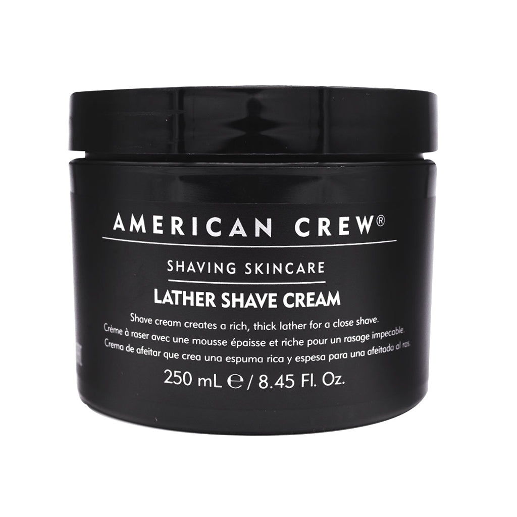 Crema American Crew Lather Shave Cream 250ml Espuma Rica Afeitado Barbería