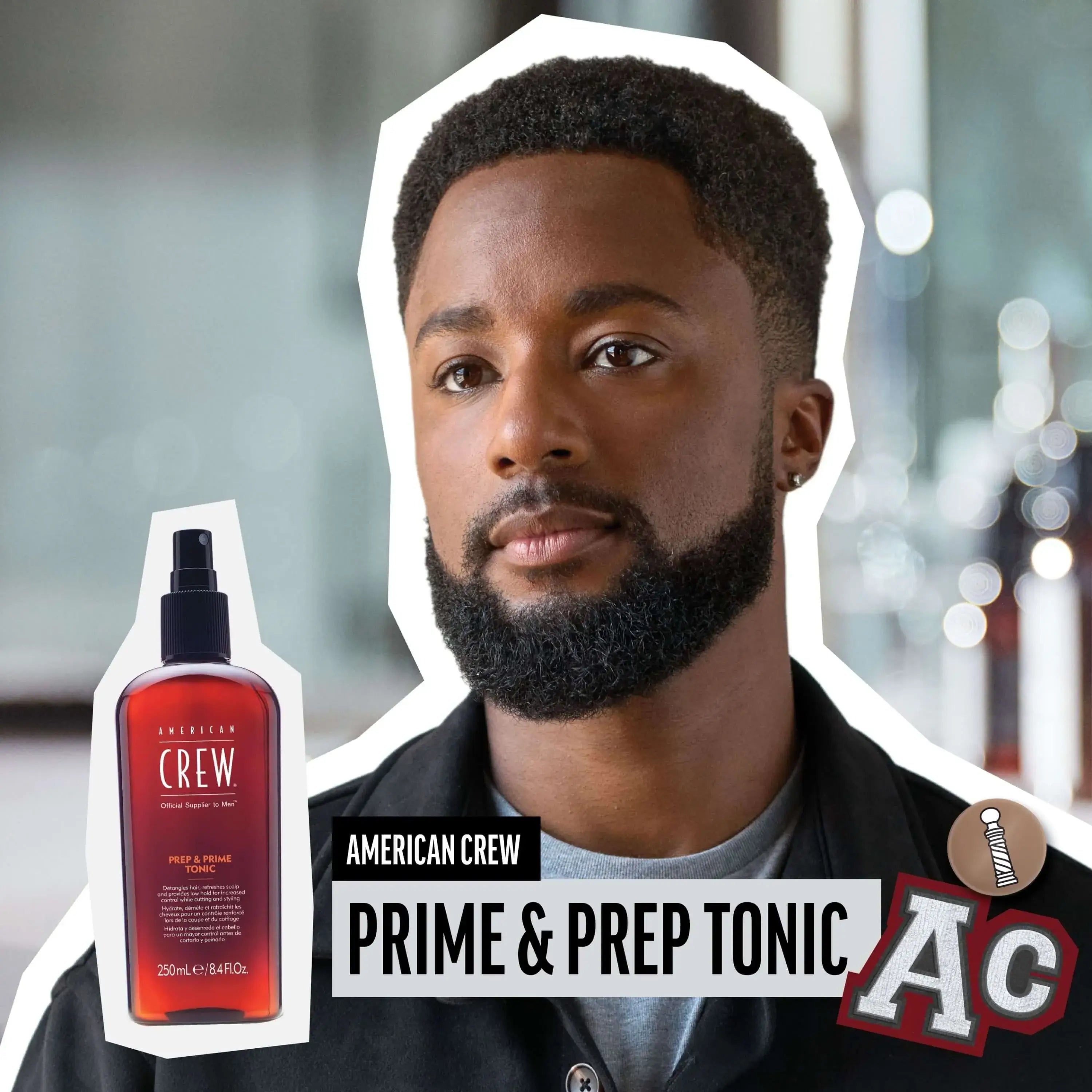 Tónico American Crew Prep and Prime Tonic 250ml Prepeinado Fijación Ligera
