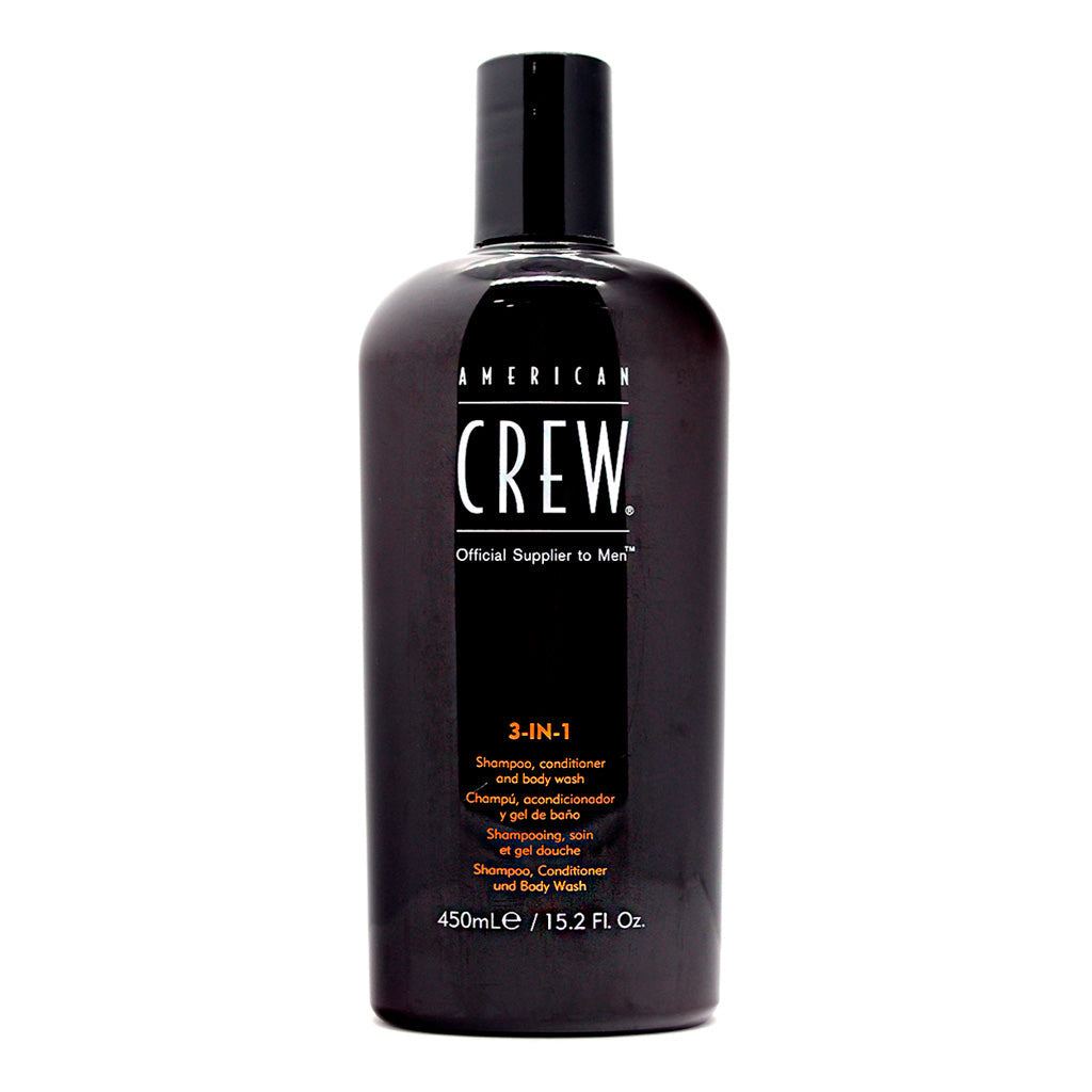 Shampoo American Crew 3 en 1 450ml Cabello Cuerpo y Acondicionador Hombre