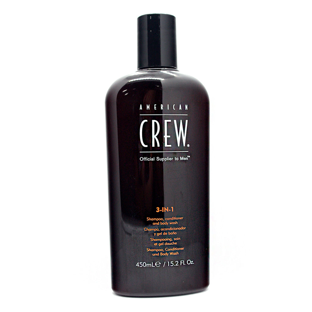 Shampoo American Crew 3 en 1 450ml Cabello Cuerpo y Acondicionador Hombre