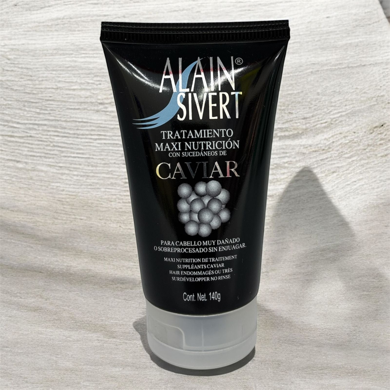 Tratamiento nutritivo con caviar Alain Silvert 140ml para reparación y brillo capilar profesional