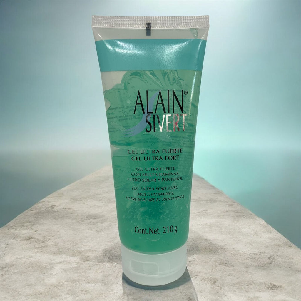 Gel ultra fuerte Alain Silvert 210 gramos tubo profesional para estilistas y barberos