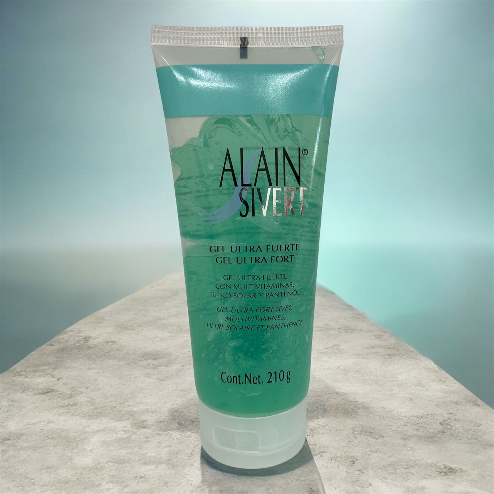 Gel ultra fuerte Alain Silvert 210 gramos tubo profesional para estilistas y barberos