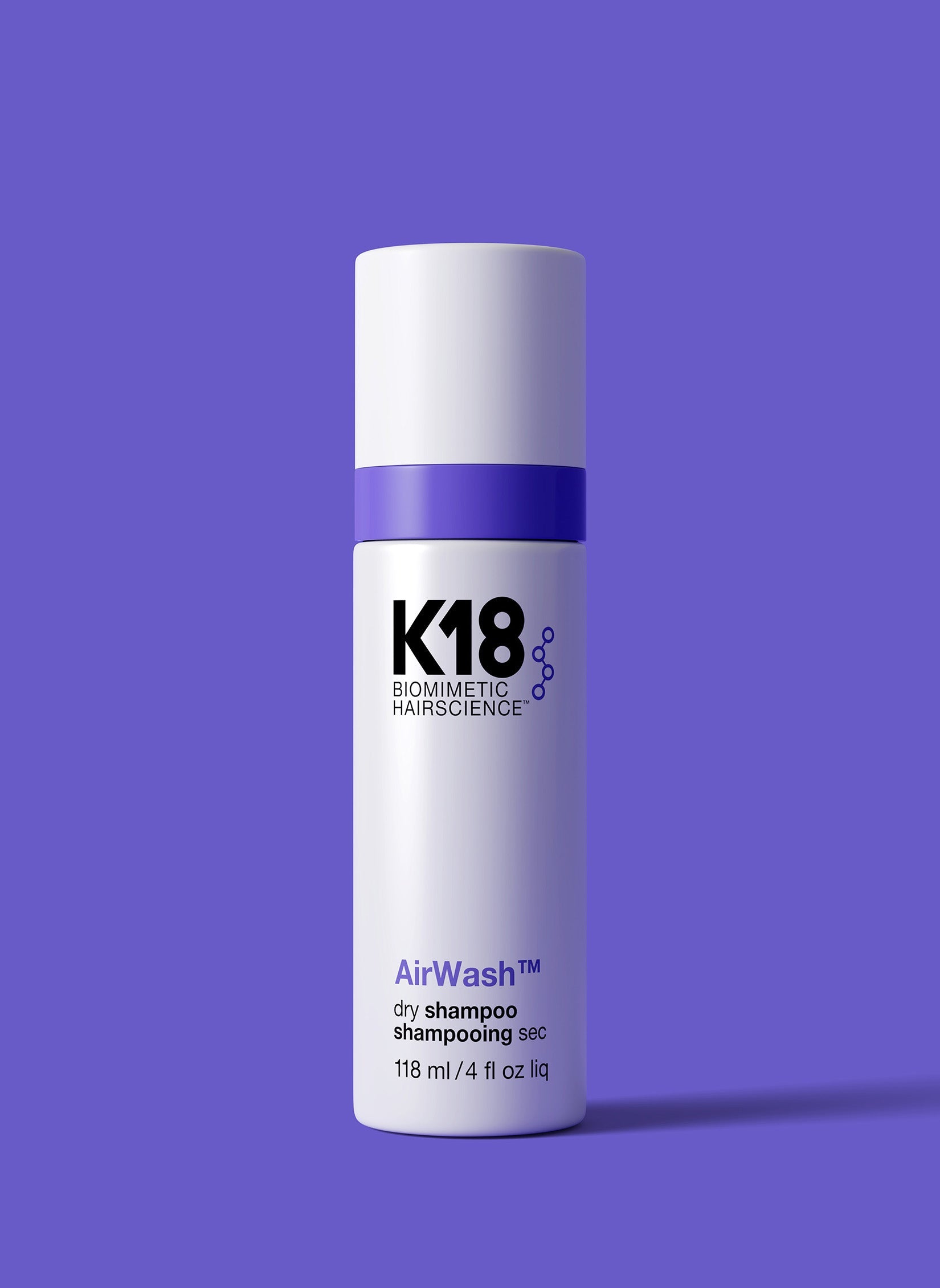 Shampoo Seco K18 AirWash Dry Shampoo 118ml Sin Residuo Blanco Profesional
