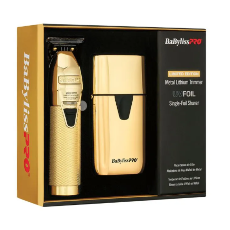 RASURADORAS Combo BaByliss FXLFHOLPK2GES Trimmer FX + Shaver UV Gold
