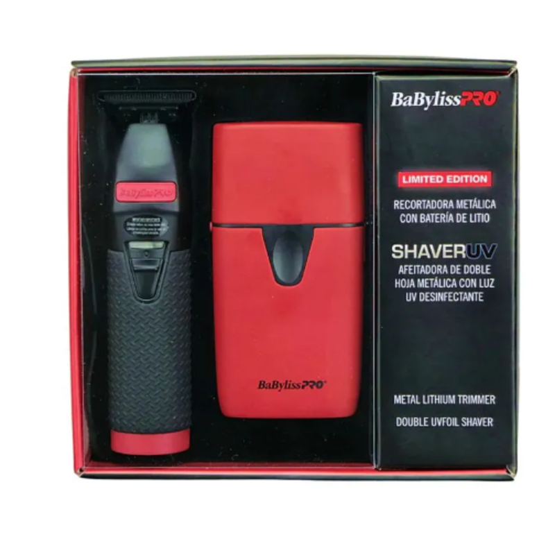 RASURADORAS COMBO TRIMMER FX + SHAVER UV RED BLACK