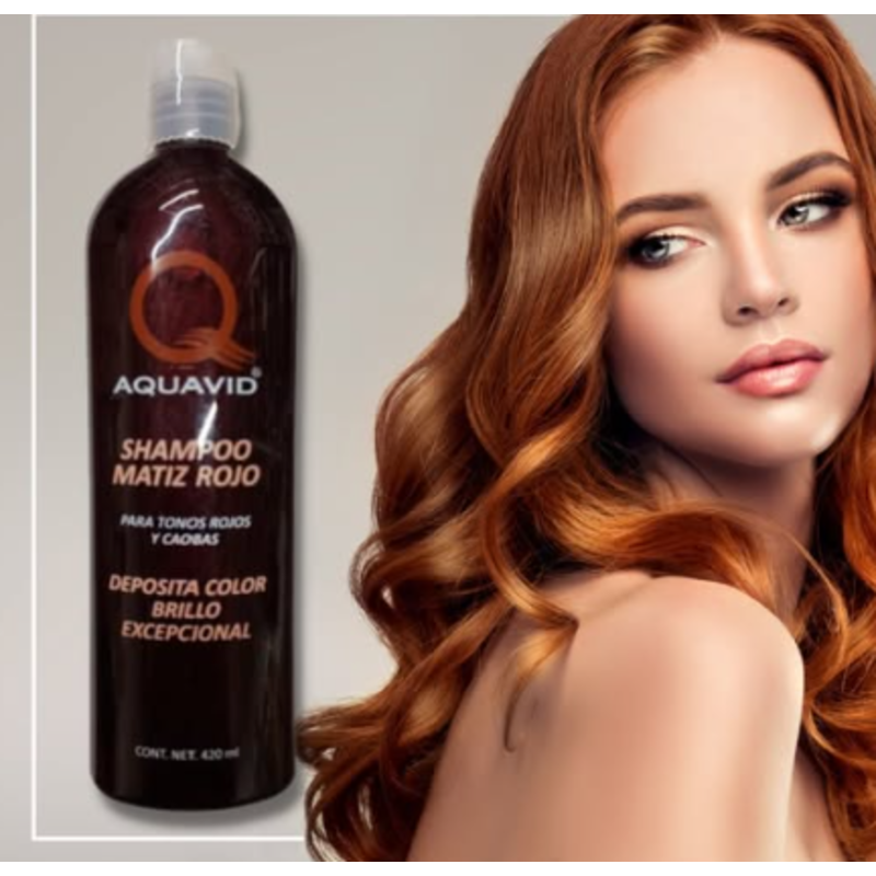 AQUAVID SHAMPOO MATIZ ROJO 515ML