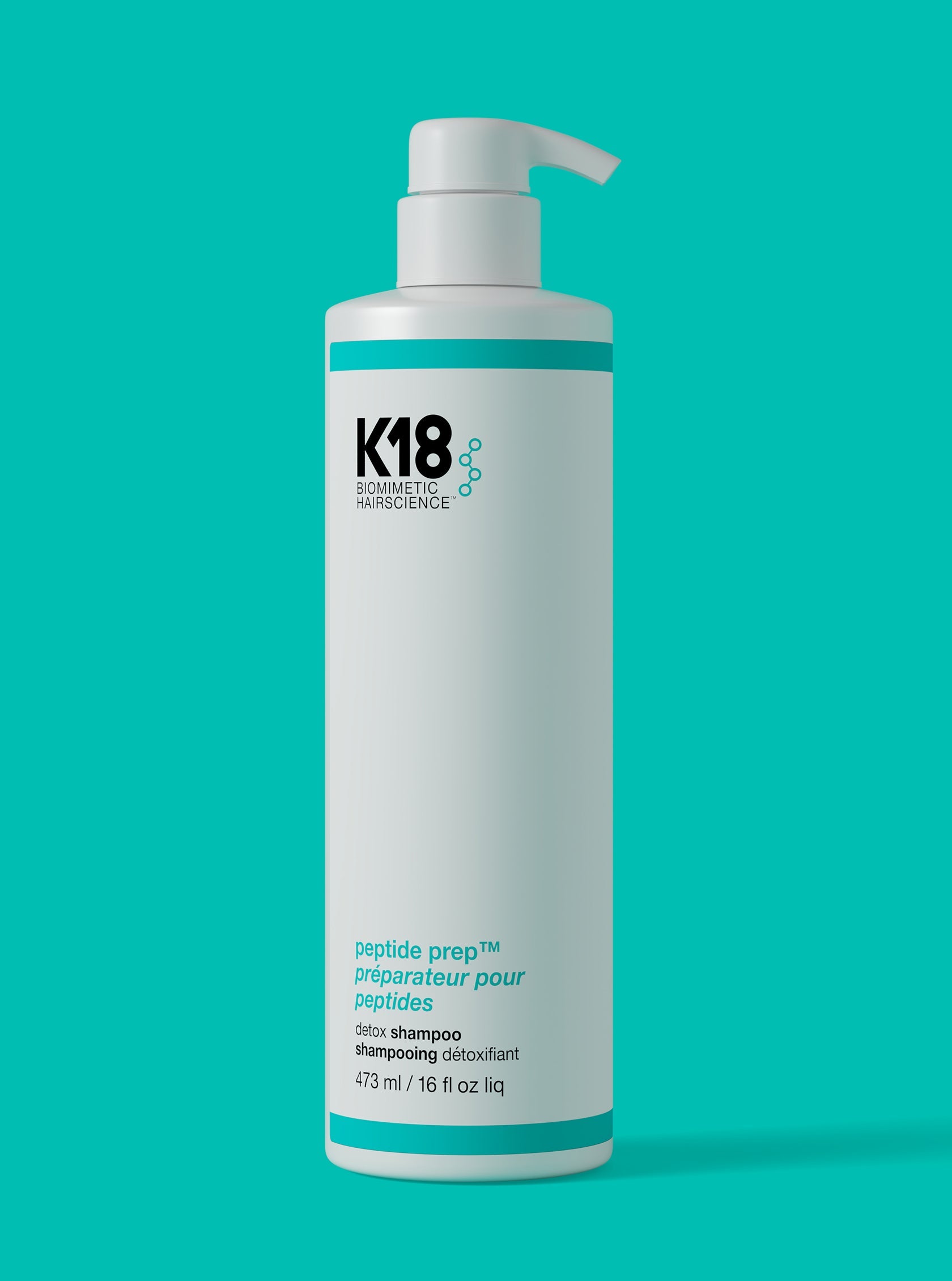 Shampoo K18 Peptide Prep Detox 473ml Limpieza Profunda Tamano Grande Profesional