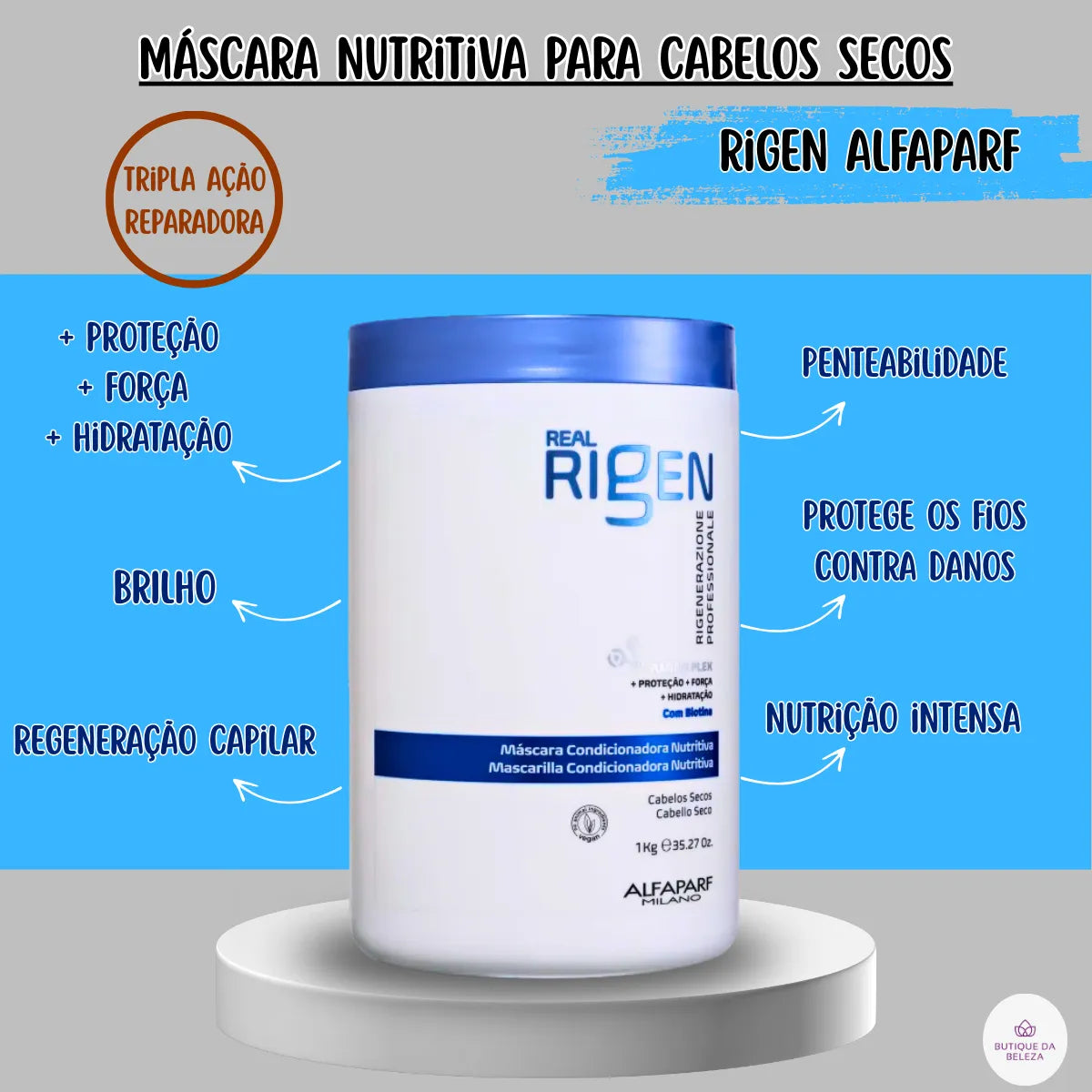 Mascarilla Nutritiva Real Rigen Alfaparf para Cabello Seco 1 kg