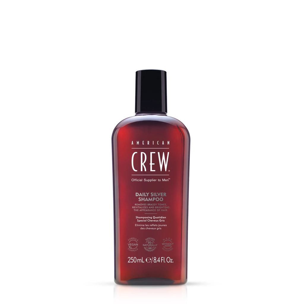 Shampoo American Crew Daily Silver 250ml Cabello Canoso Antiamarillo Hombre