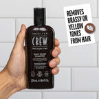 Shampoo American Crew Daily Silver 250ml Cabello Canoso Antiamarillo Hombre