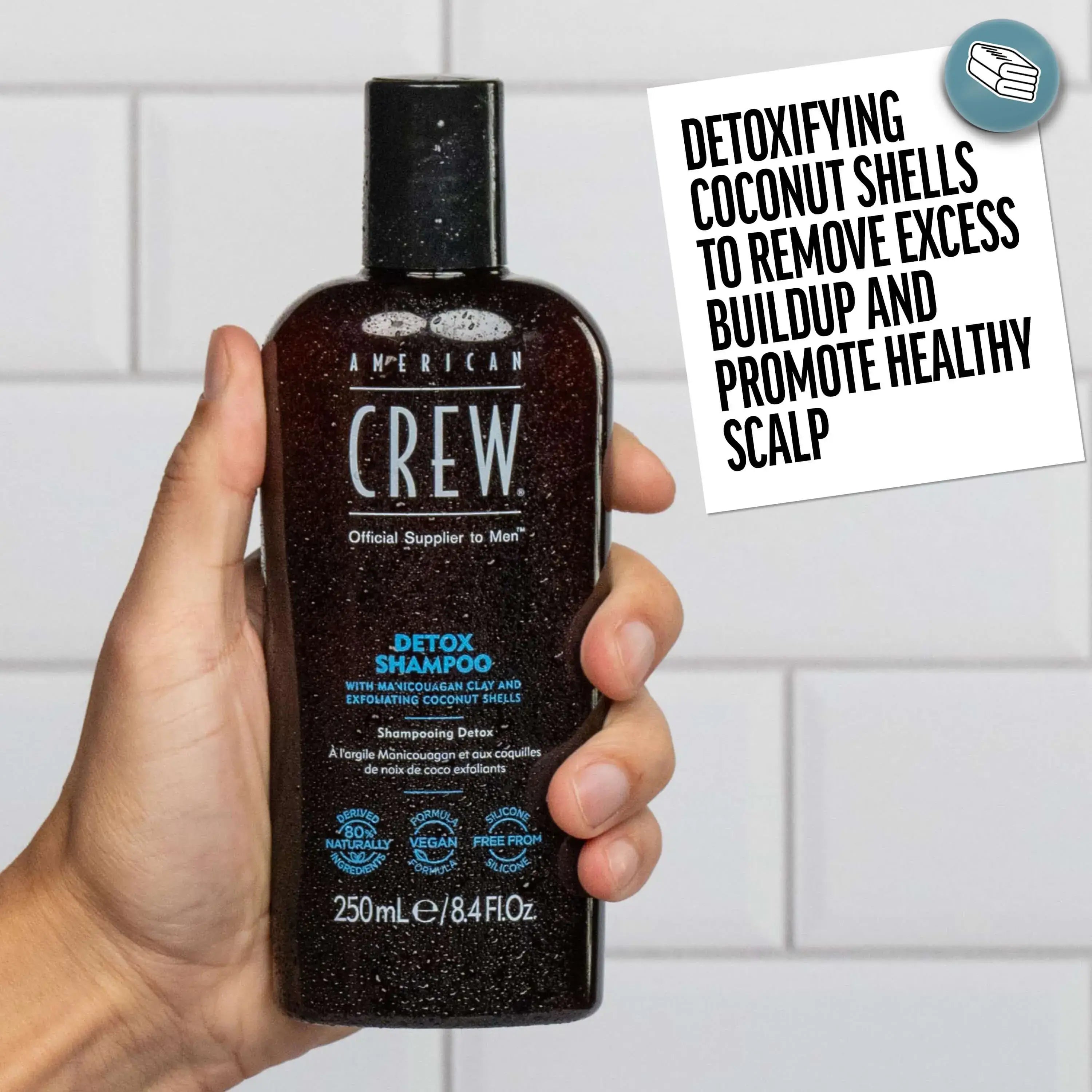 Shampoo American Crew Detox 1 Litro Limpieza Profunda Exfoliante Salon