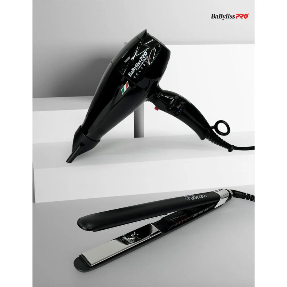 Combo Secadora + Plancha BaByliss Ferrari Volare V1 Black Profesional