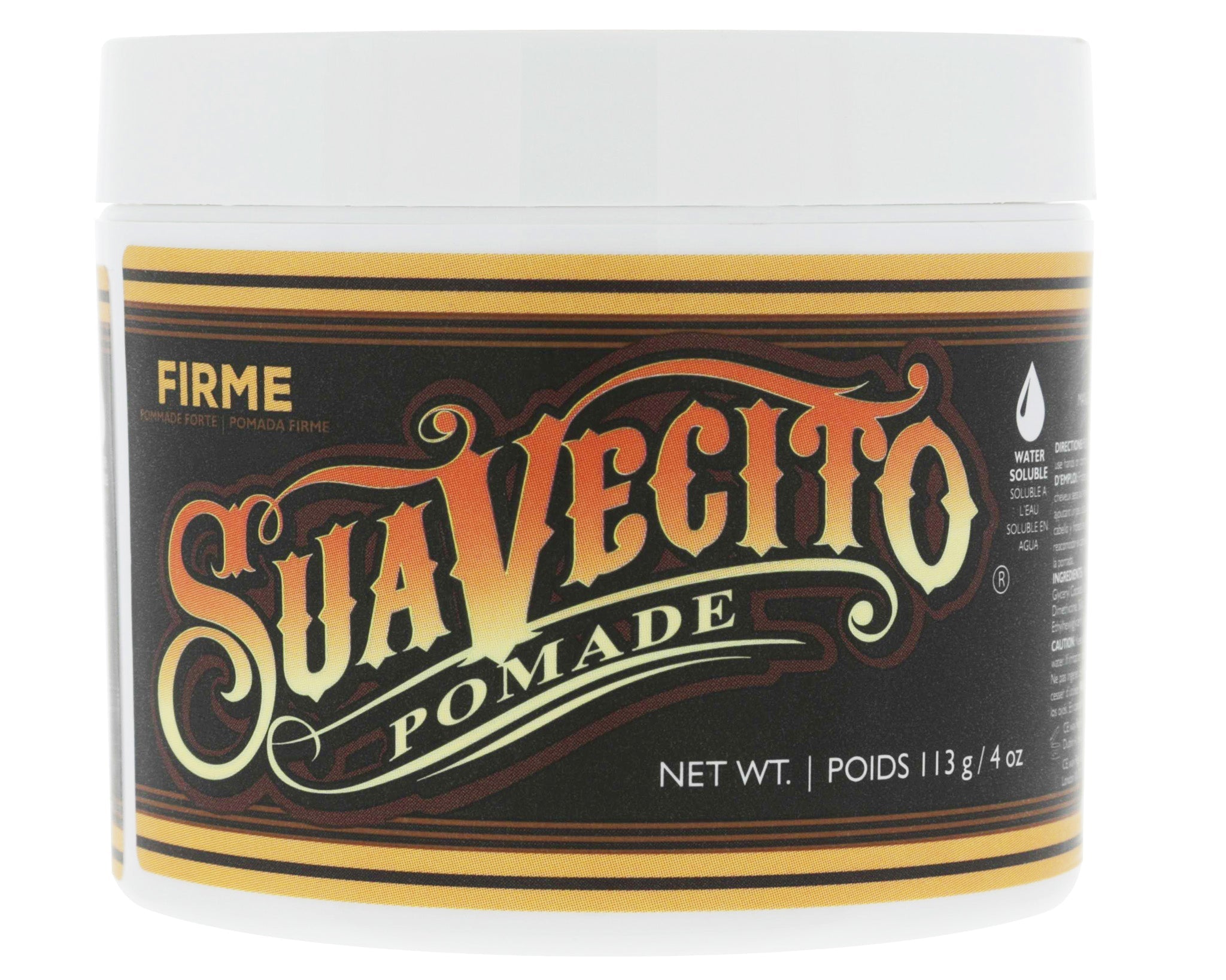 Pomada Suavecito Firme 113g fijación extrema para barberos profesionales México