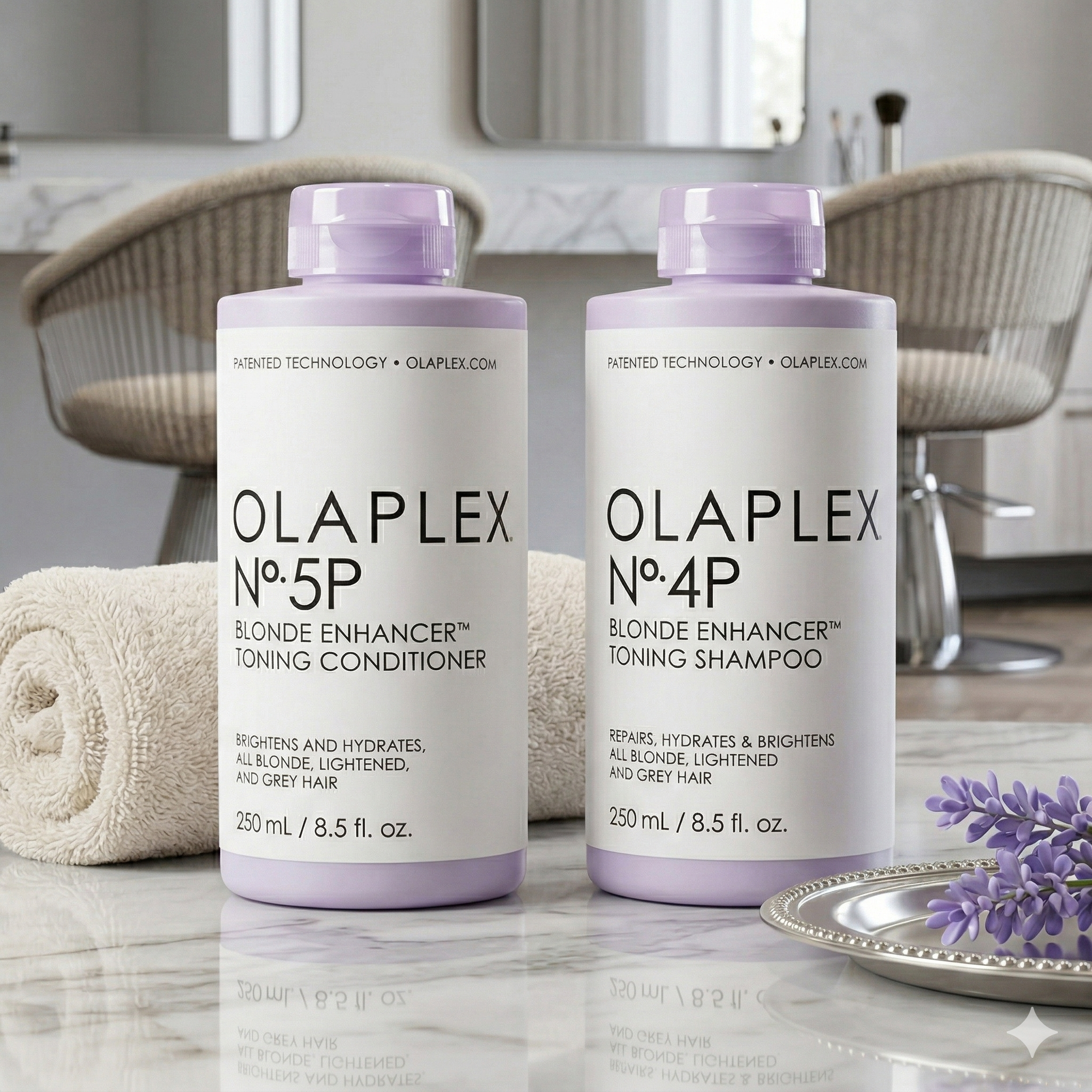Olaplex No. 4P & No. 5P Duo: Sistema Perfeccionador para Rubios e Iluminación Instantánea