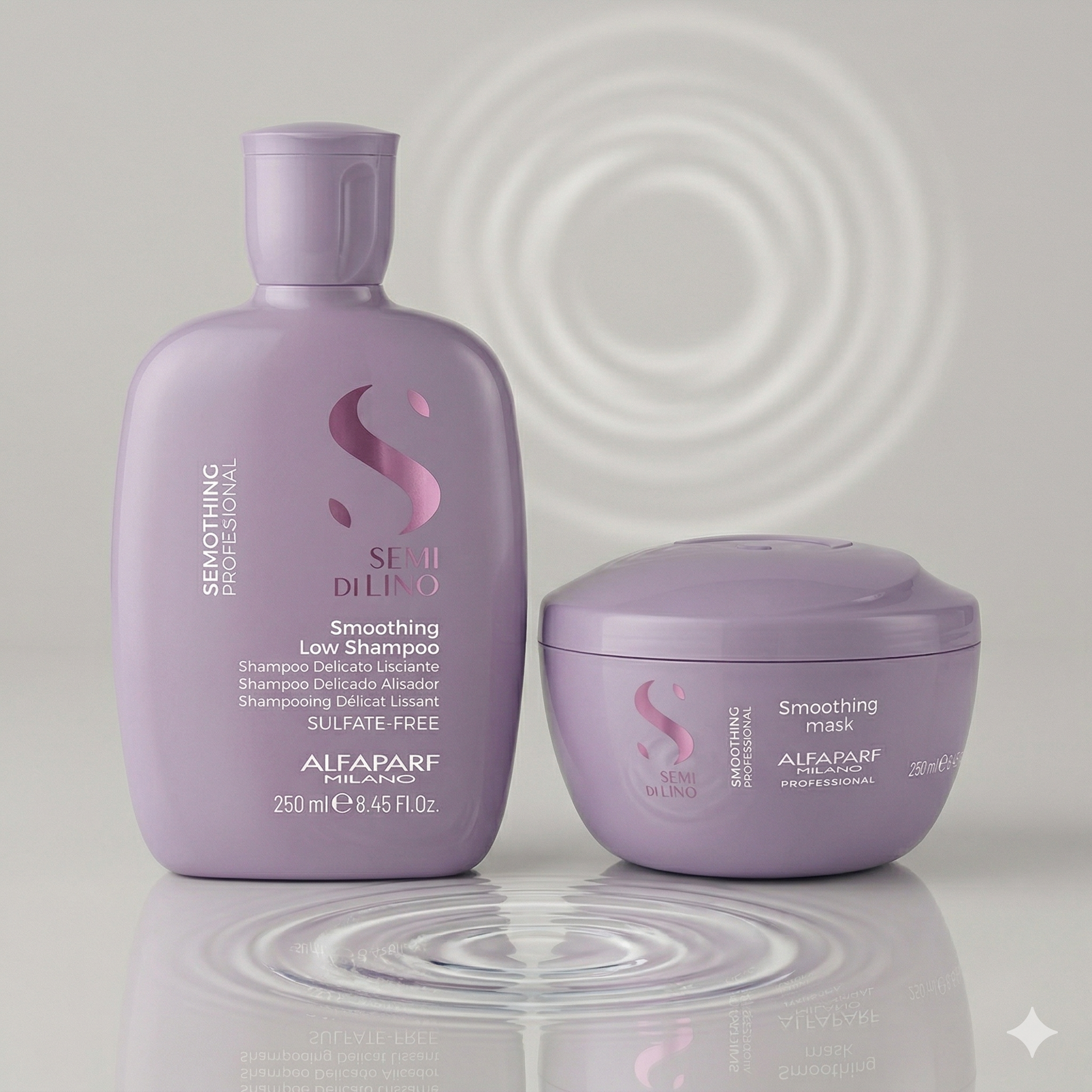 ALFAPARF SEMI DI LINO SMOOTHING DUO - LOW SHAMPOO & SMOOTHING MASK