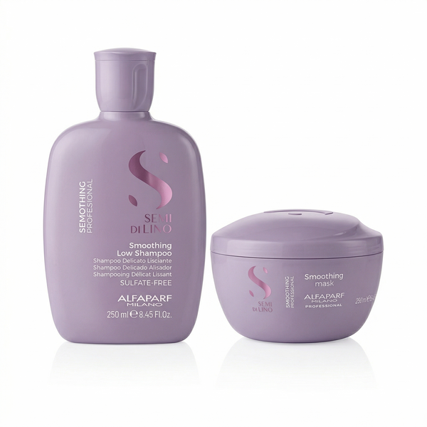 ALFAPARF SEMI DI LINO SMOOTHING DUO - LOW SHAMPOO & SMOOTHING MASK