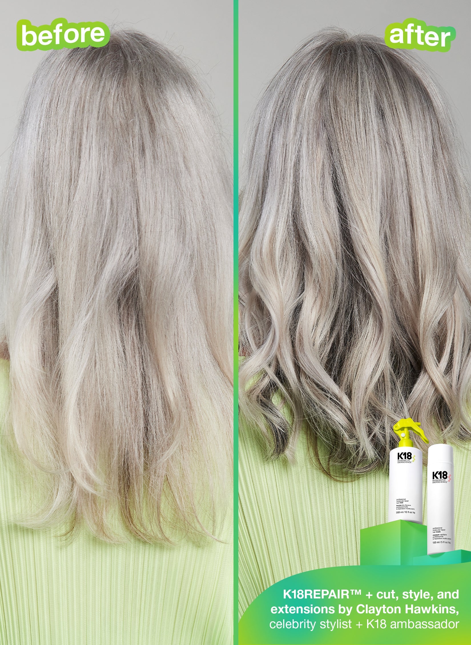 Tratamiento K18 Mask Leave-In Molecular Repair 150ml Profesional Cabina Salon