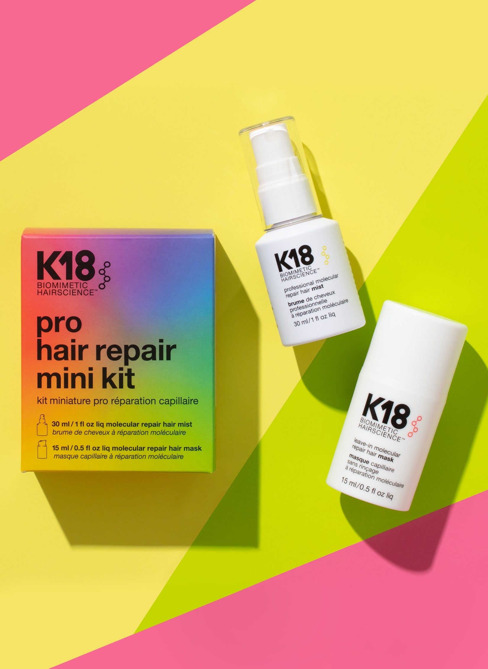 Kit K18 Pro Hair Repair Mini Kit Set Profesional Salon Reparacion Molecular
