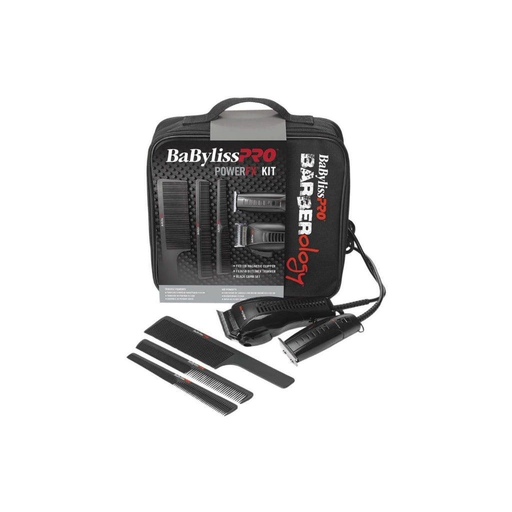 Kit Rasuradora BaByliss PowerFX Barber con accesorios profesionales para afeitado perfecto